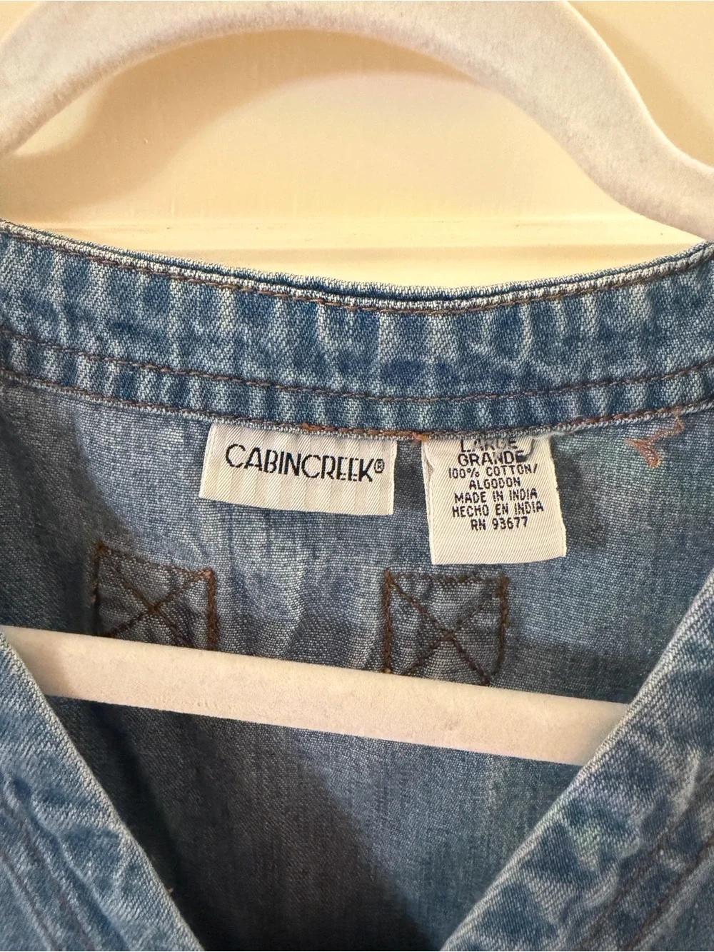 Cabin Creek Blue Denim Utility Vest